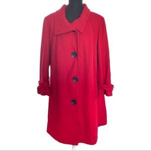 Alfani red wool blend peacoat SZ 2X